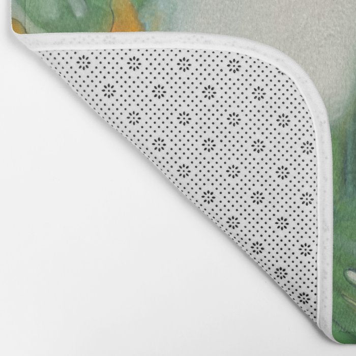 Green Abstract Plants Bath Mat Gallery Image 2