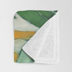 Green Abstract Plants Throw Blanket Gallery Image 3