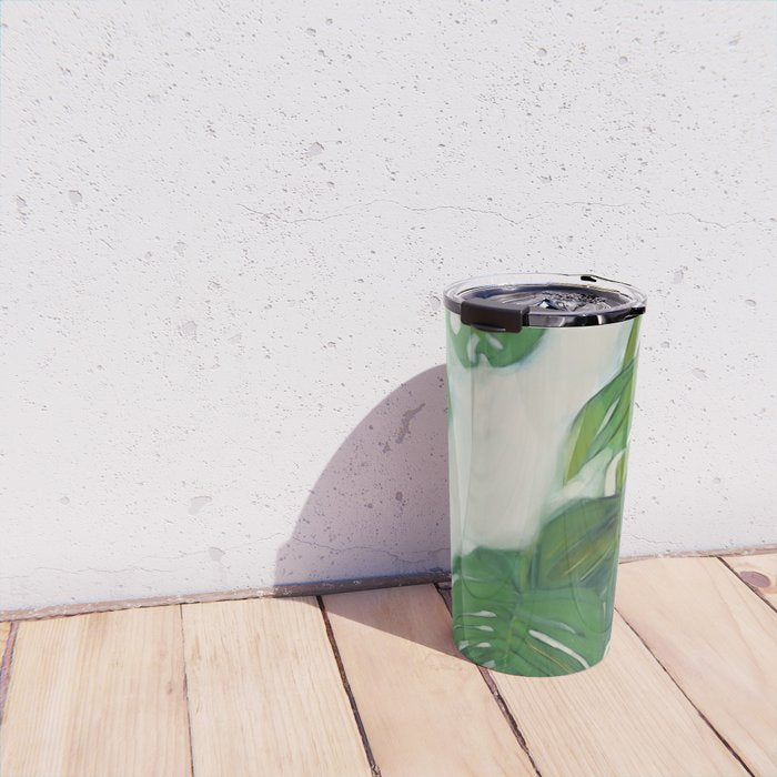 Green Abstract Plants Travel Mug Gallery Image 4