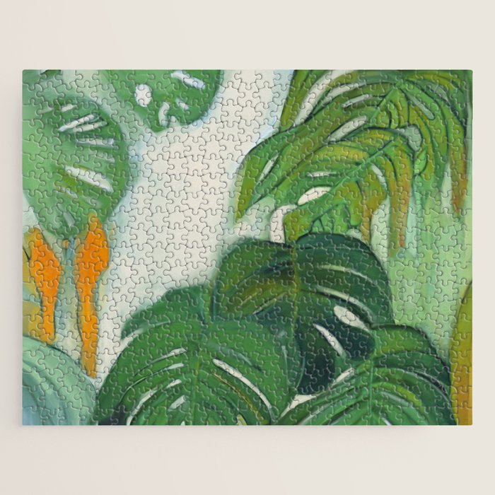 Green Abstract Plants Jigsaw Puzzle Gallery Image 1
