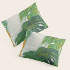 Green Abstract Plants Pillow Sham Gallery Image 3