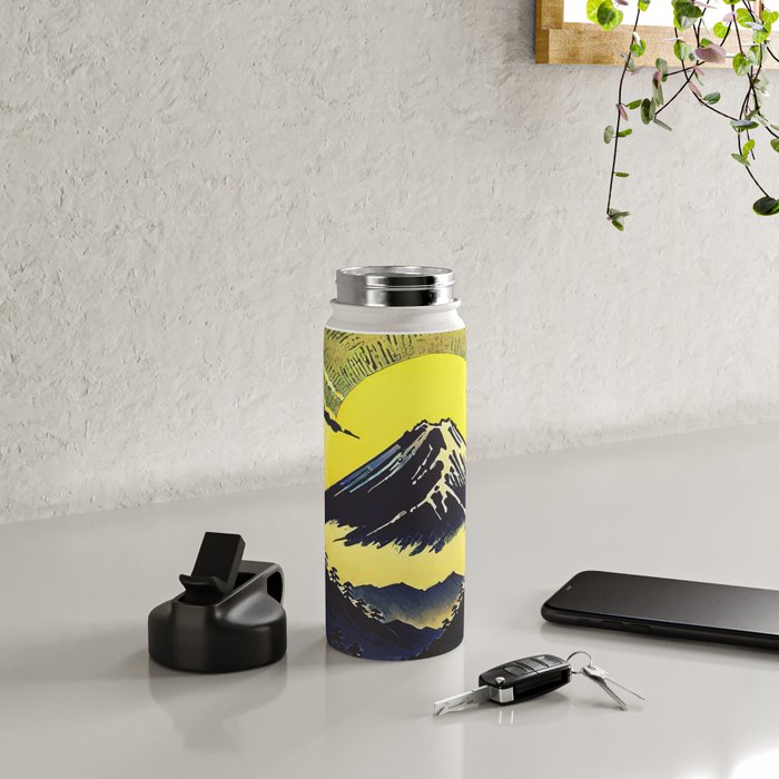 Prayer - A Contemporary Ukiyo-e Nature Landscape Water Bottle Gallery Image 4