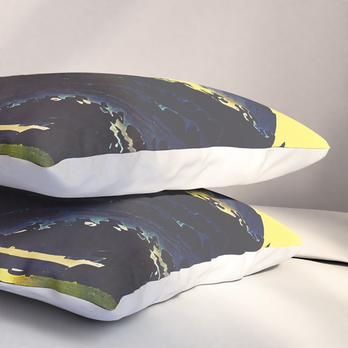 Prayer - A Contemporary Ukiyo-e Nature Landscape Pillow Sham Gallery Image 3