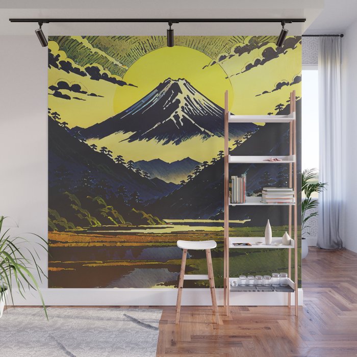 Prayer - A Contemporary Ukiyo-e Nature Landscape Wall Mural Gallery Image 1