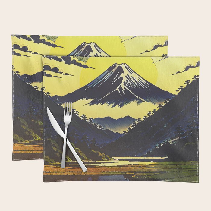 Prayer - A Contemporary Ukiyo-e Nature Landscape Placemat Gallery Image 1