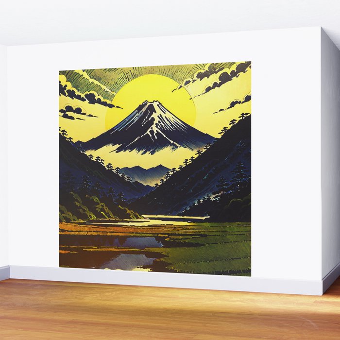 Prayer - A Contemporary Ukiyo-e Nature Landscape Wall Mural Gallery Image 2
