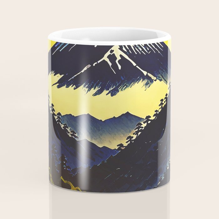 Prayer - A Contemporary Ukiyo-e Nature Landscape Coffee Mug Gallery Image 4