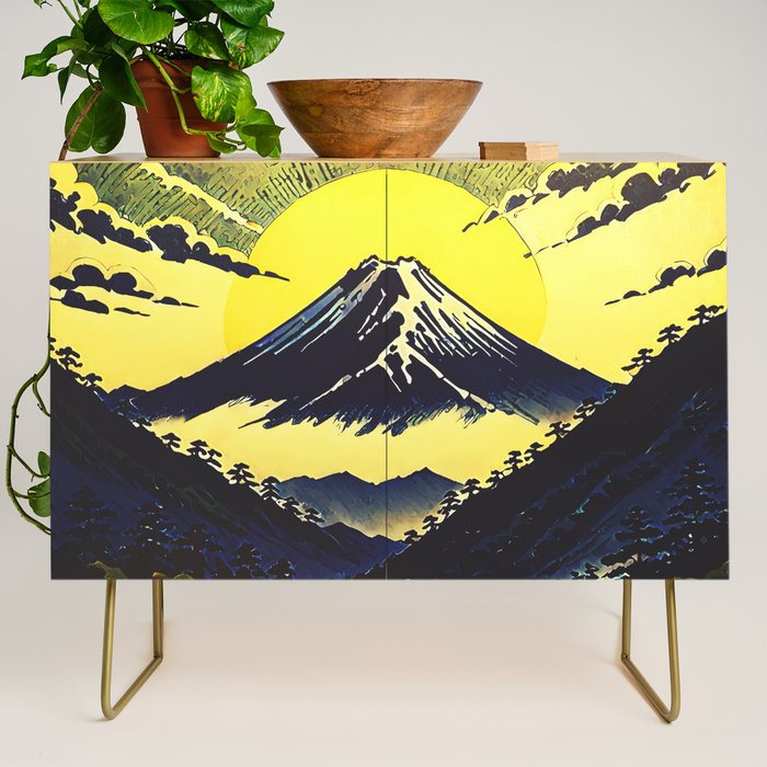 Prayer - A Contemporary Ukiyo-e Nature Landscape Credenza Gallery Image 1