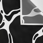 Black and white water wave ripple pattern Wall Tapestry Gallery Image 3