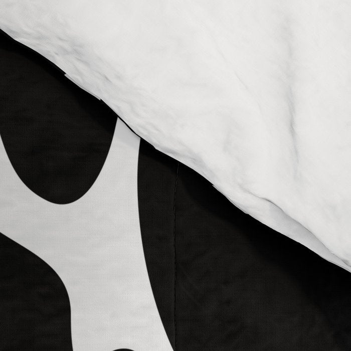 Black and white water wave ripple pattern Comforter Gallery Image 4