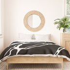 Black and white water wave ripple pattern Duvet Cover Gallery Image 3