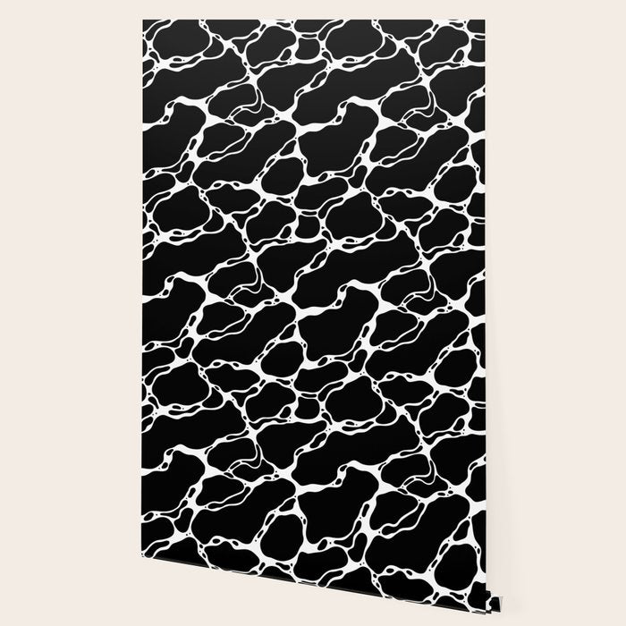 Black and white water wave ripple pattern Wallpaper Gallery Image 2