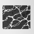 Black and white water wave ripple pattern Throw Blanket Gallery Image 2