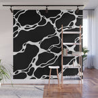 Black and white water wave ripple pattern Wall Mural Gallery Image 1