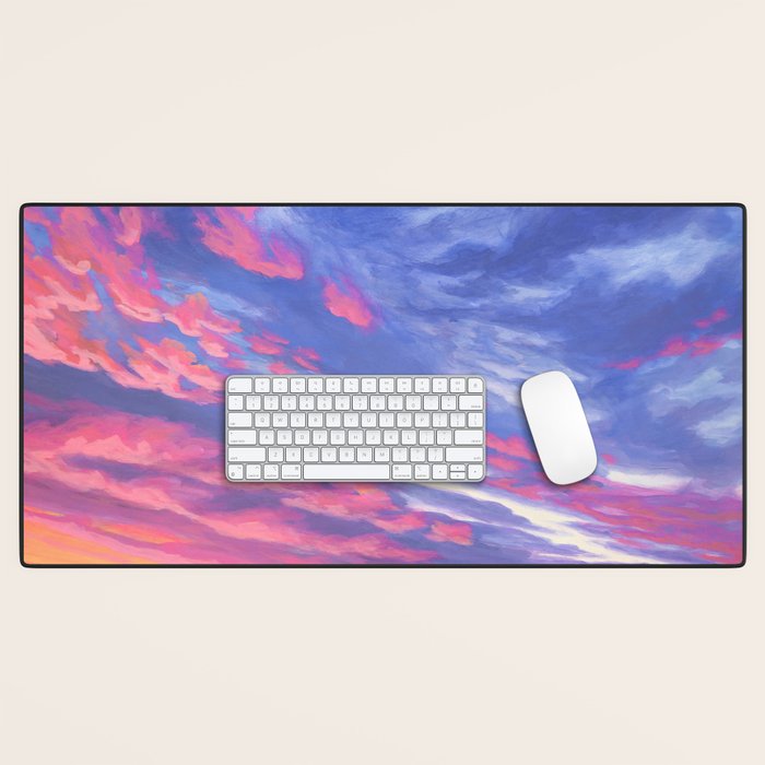 Pink and Purple Sunrise Over Bay Desk Mat Gallery Image 1