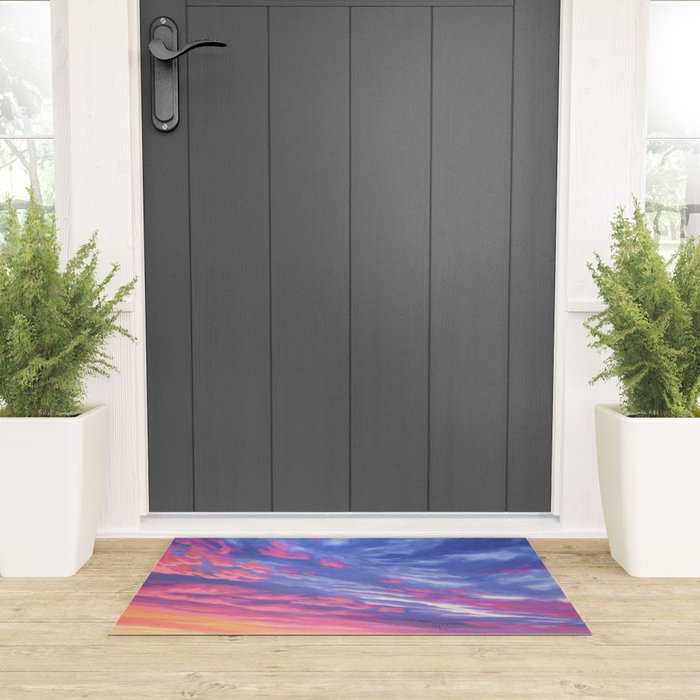 Pink and Purple Sunrise Over Bay Welcome Mat Gallery Image 3