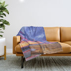 Pink and Purple Sunrise Over Bay Throw Blanket Gallery Image 1
