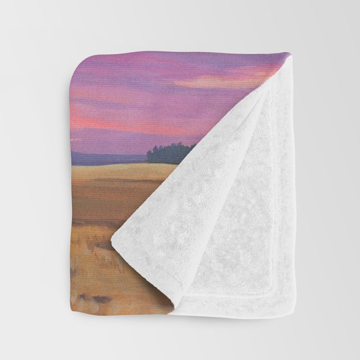 Pink and Purple Sunrise Over Bay Throw Blanket Gallery Image 3