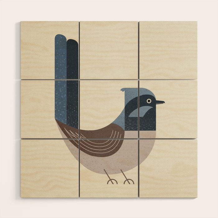 Whimsy Superb Fairywren Wood Wall Art Gallery Image 1