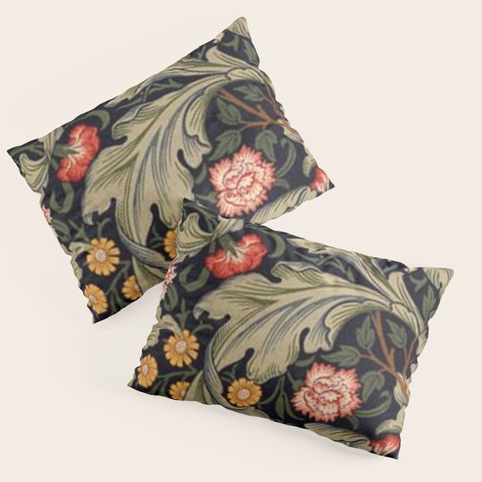 William Morris Laurel Multi-Colored Floral Textile Pattern Sunflower, Aster, Dahlia Pillow Sham Gallery Image 3