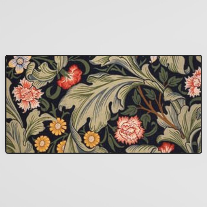 William Morris Laurel Multi-Colored Floral Textile Pattern Sunflower, Aster, Dahlia Desk Mat Gallery Image 3