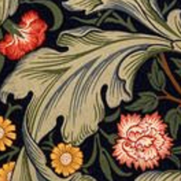 William Morris Laurel Multi-Colored Floral Textile Pattern Sunflower, Aster, Dahlia Coffee Mug Gallery Image 2