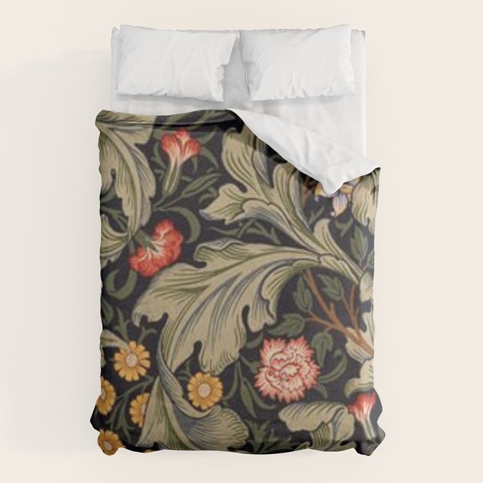 William Morris Laurel Multi-Colored Floral Textile Pattern Sunflower, Aster, Dahlia Duvet Cover Gallery Image 6