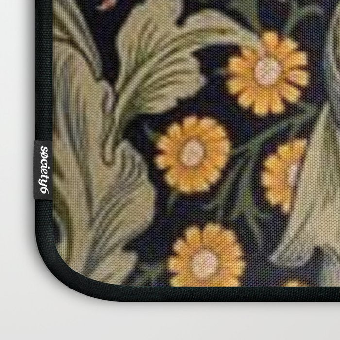 William Morris Laurel Multi-Colored Floral Textile Pattern Sunflower, Aster, Dahlia Laptop Sleeve Gallery Image 3