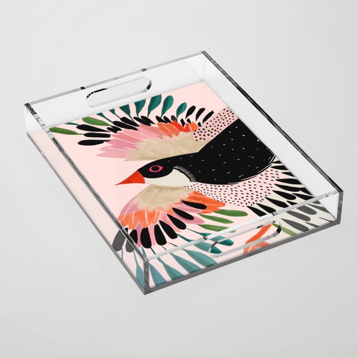 Colorful Wings Acrylic Tray Gallery Image 1
