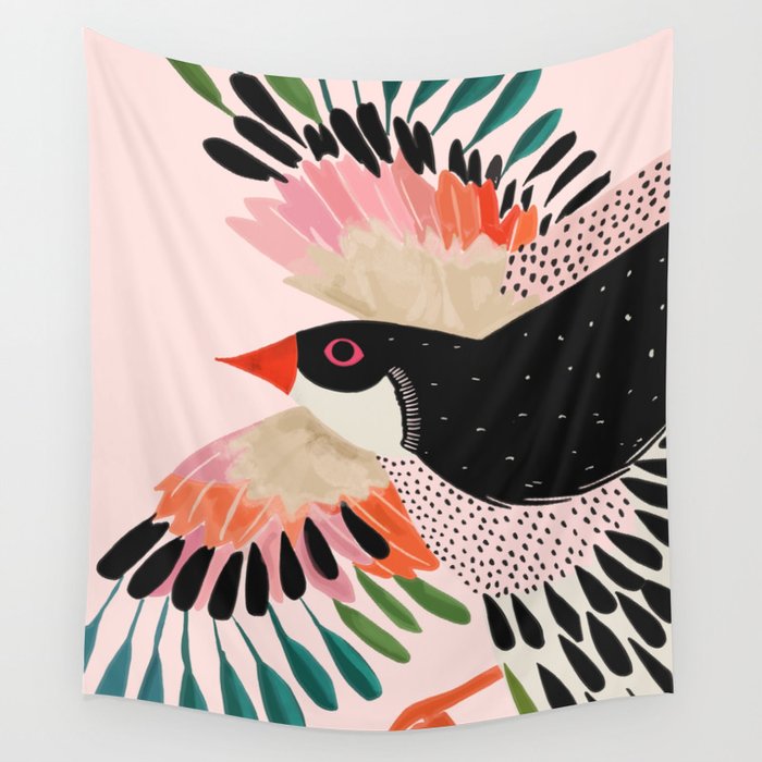 Colorful Wings Wall Tapestry Gallery Image 4