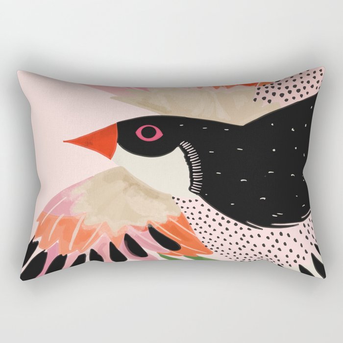Colorful Wings Rectangular Pillow Gallery Image 1