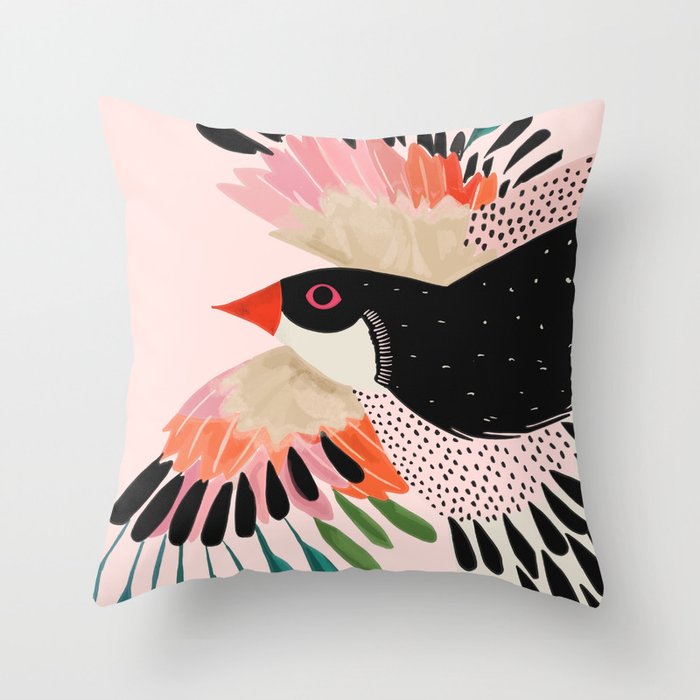 Colorful Wings Throw Pillow Gallery Image 6