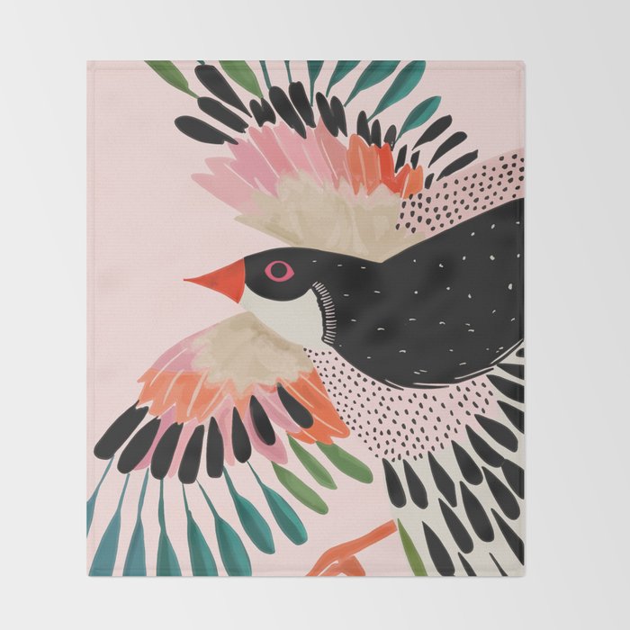 Colorful Wings Throw Blanket Gallery Image 2