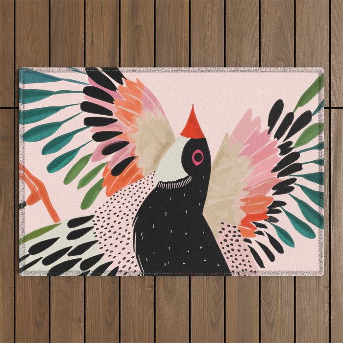 Colorful Wings Outdoor Rug Gallery Image 1