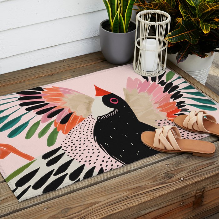 Colorful Wings Outdoor Rug Gallery Image 2