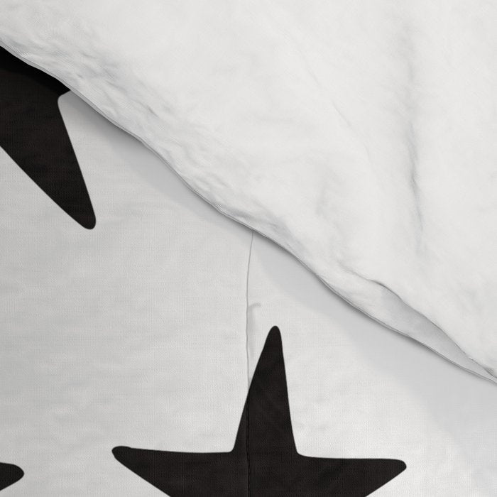 Star Pattern Black On White Comforter Gallery Image 4