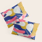Graffiti Colorful Funky Acrylic Painting Pink Blue Yellow Patterns Shapes by Ejaaz Haniff Pillow Sham Gallery Image 3