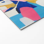 Graffiti Colorful Funky Acrylic Painting Pink Blue Yellow Patterns Shapes by Ejaaz Haniff Welcome Mat Gallery Image 2