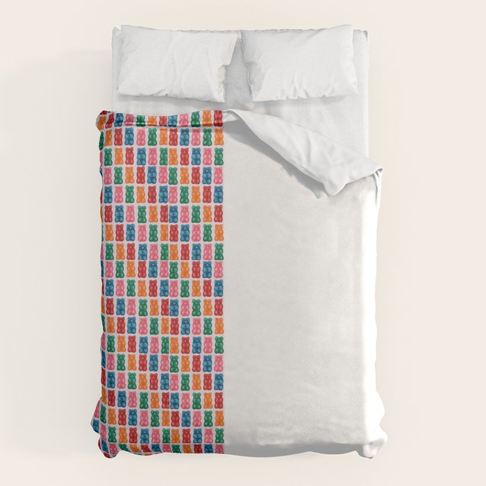 Gummy Bear Rainbow on PInk Duvet Cover Gallery Image 6