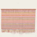 Textured Summer Stripes Pink Orange Yellow Wall Hanging Gallery Image 1