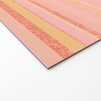 Textured Summer Stripes Pink Orange Yellow Welcome Mat Gallery Image 2