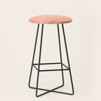 Textured Summer Stripes Pink Orange Yellow Stool Gallery Image 1