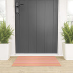 Textured Summer Stripes Pink Orange Yellow Welcome Mat Gallery Image 3
