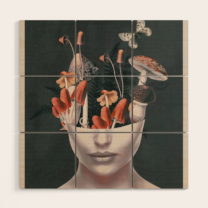 Mushroom Lady Wood Wall Art Gallery Image 1