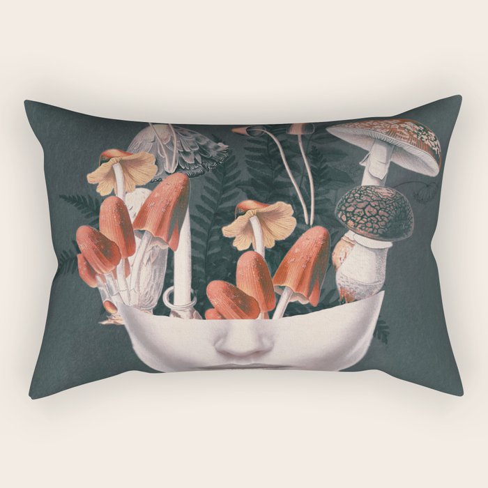 Mushroom Lady Rectangular Pillow Gallery Image 2