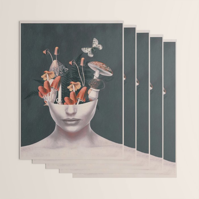 Mushroom Lady Wrapping Paper Gallery Image 3