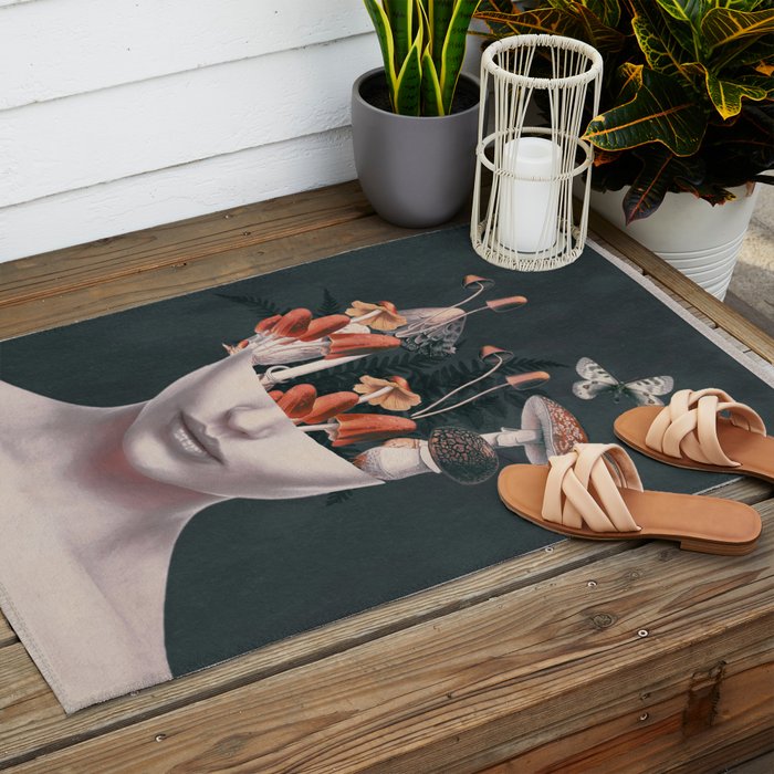 Mushroom Lady Outdoor Rug Gallery Image 2