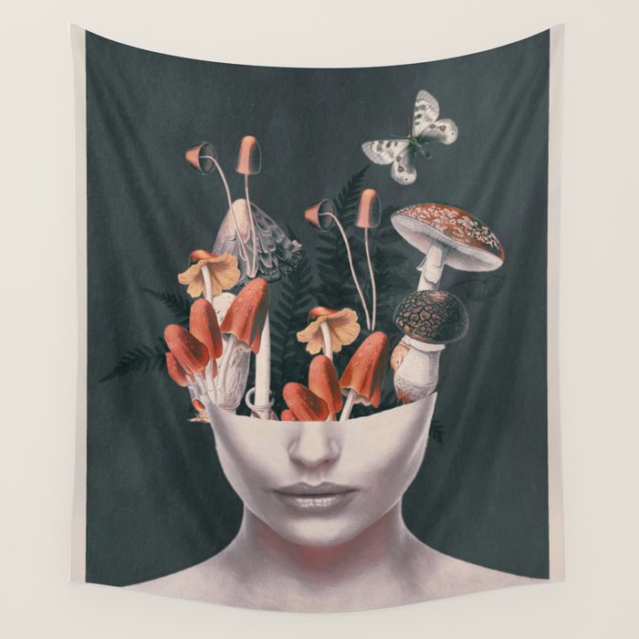 Mushroom Lady Wall Tapestry Gallery Image 1