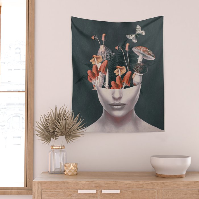 Mushroom Lady Wall Tapestry Gallery Image 2