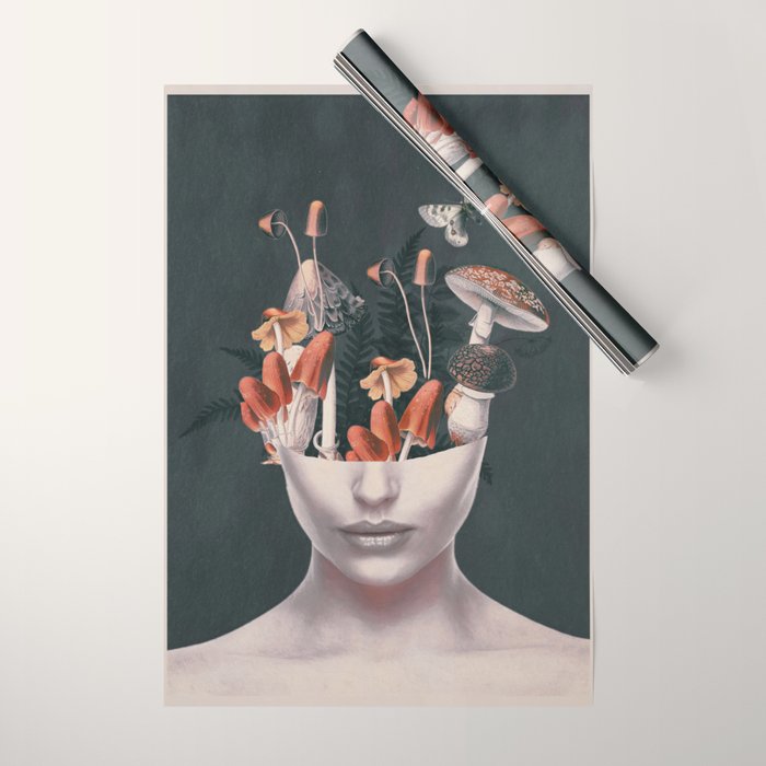 Mushroom Lady Wrapping Paper Gallery Image 1